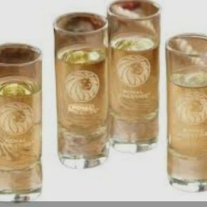 Gold Shot Glass Set, Color Yellow, Medium Size Cup